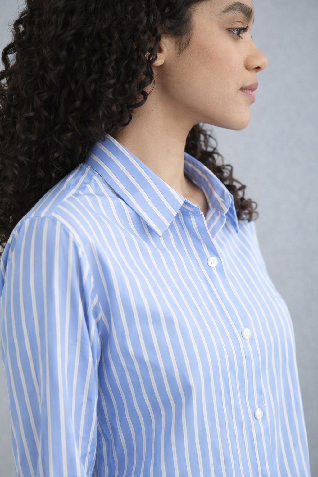 Blue & White Striped Classic Button-Down Shirt