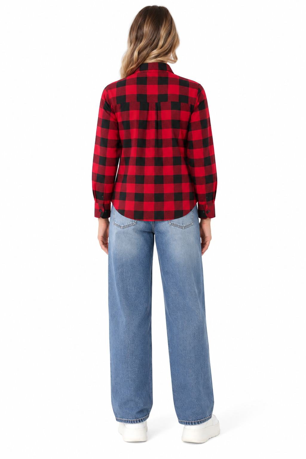 Red & Black Buffalo Check Women's Shirt